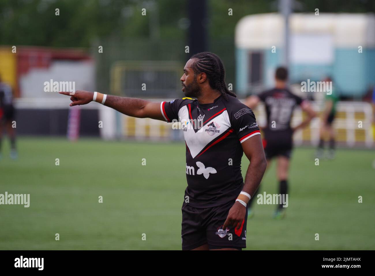 Newcastle upon Tyne, England, 7. August 2022. Iliess Macani spielt für London Broncos gegen Newcastle Thunder bei der Betfred Championship im Kingston Park. Quelle: Colin Edwards Stockfoto