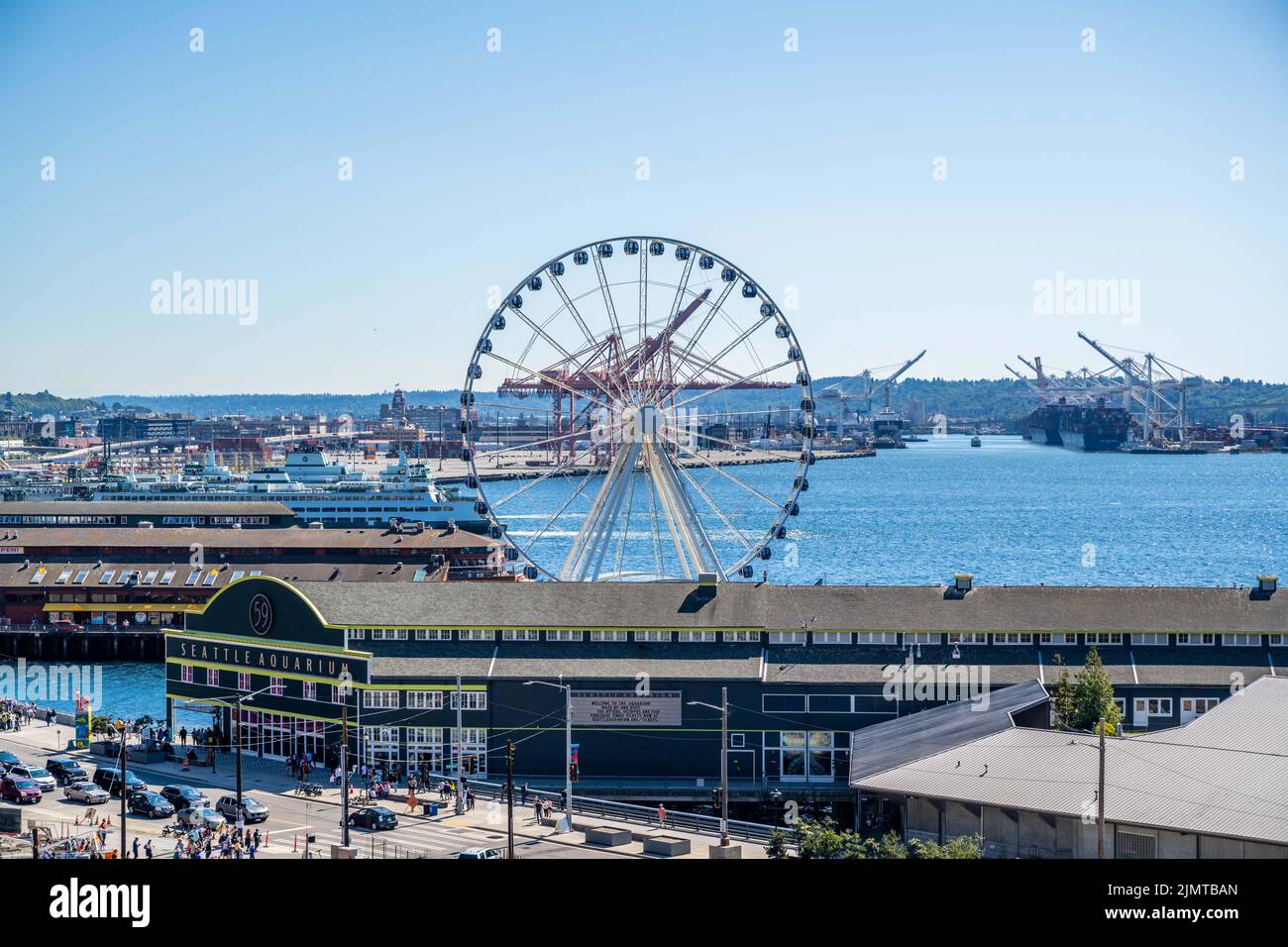 Die wunderschöne Smaragd-Stadt Seattle, Washington Stockfoto