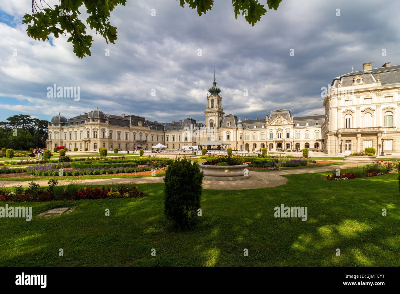 Hintere Fassade des Helikon Palace Museums (Festetics Palace), Keszthely, Ungarn Stockfoto