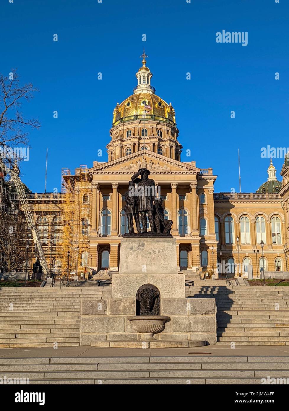 Malerische Aussicht auf die Innenstadt von des moines in iowa Stockfoto