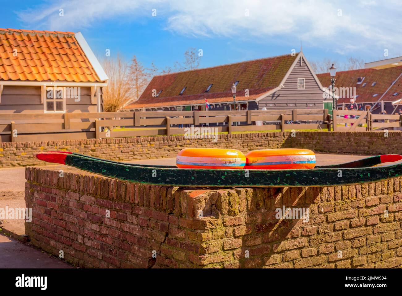 Holland Cheese Rounds, Zaanse schans, Niederlande Stockfoto
