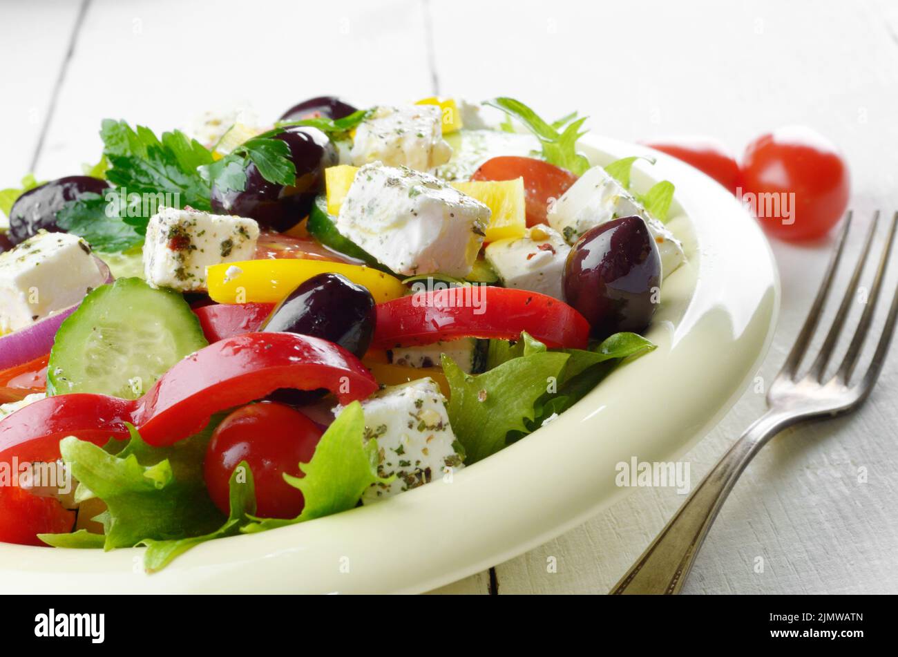 Hausgemachte griechische Salat Stockfoto