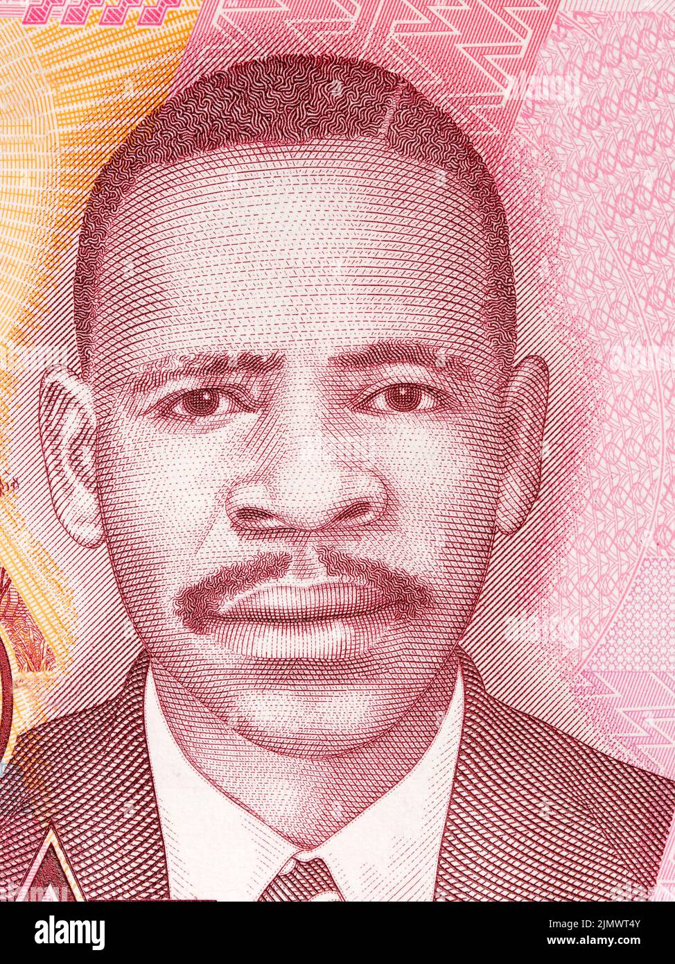 James Frederick Sangala Portrait von Malawischen Geld Stockfoto