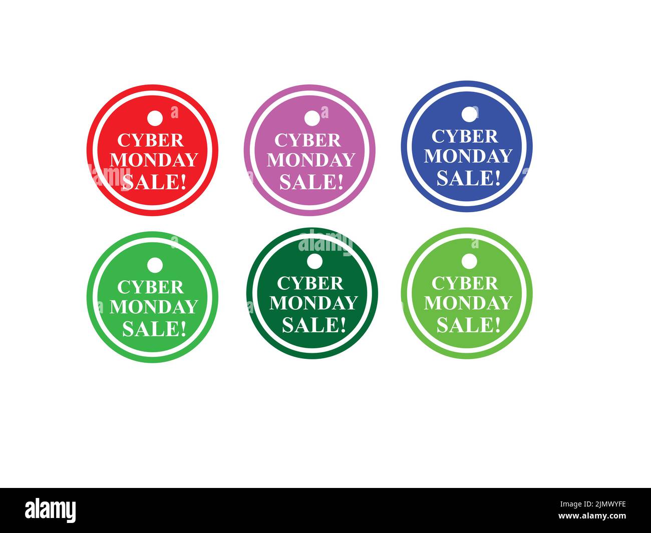 Etikettensatz Cyber monday Sale Stock Vektor