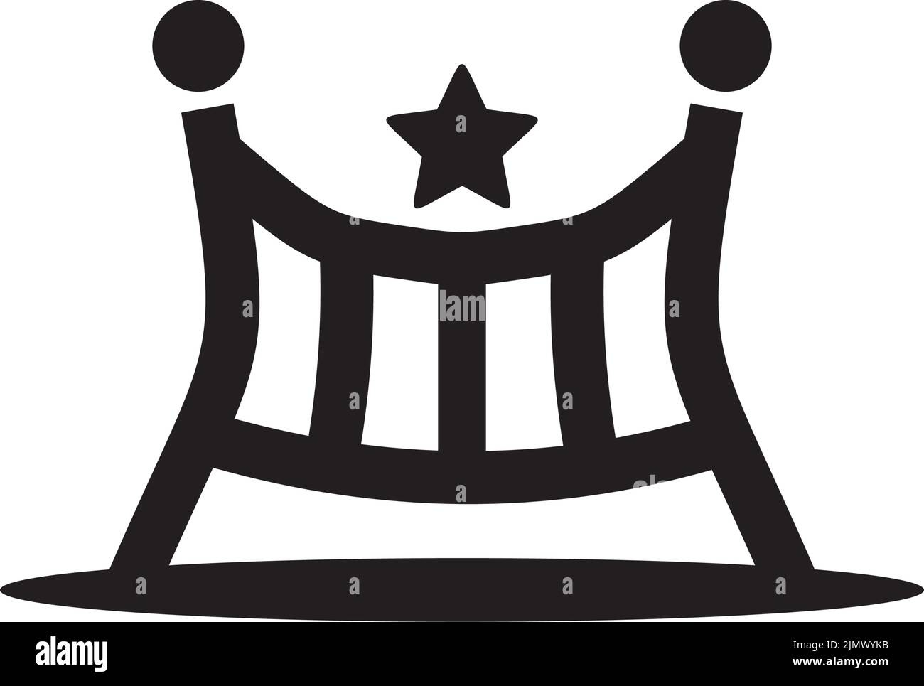 Holz Baby Wiege Symbol Vektor-Logo-Design Stock Vektor