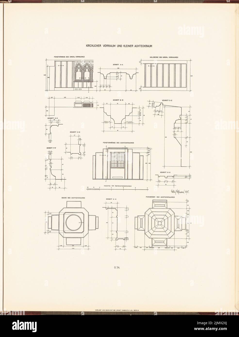 Hoffmann Ludwig (1852-1932), (noch nicht aufgenommen) (1909): Noch nicht aufgenommen (L.H., Neubauten der Stadt Berlin, Vol. VIII). Druck auf Papier, 52,1 x 39,5 cm (inklusive Scankanten) Hoffmann Ludwig (1852-1932): Märkisches Museum, Berlin. (Aus: Neubauten der Stadt Berlin, Bd. VIII, 1909) Stockfoto
