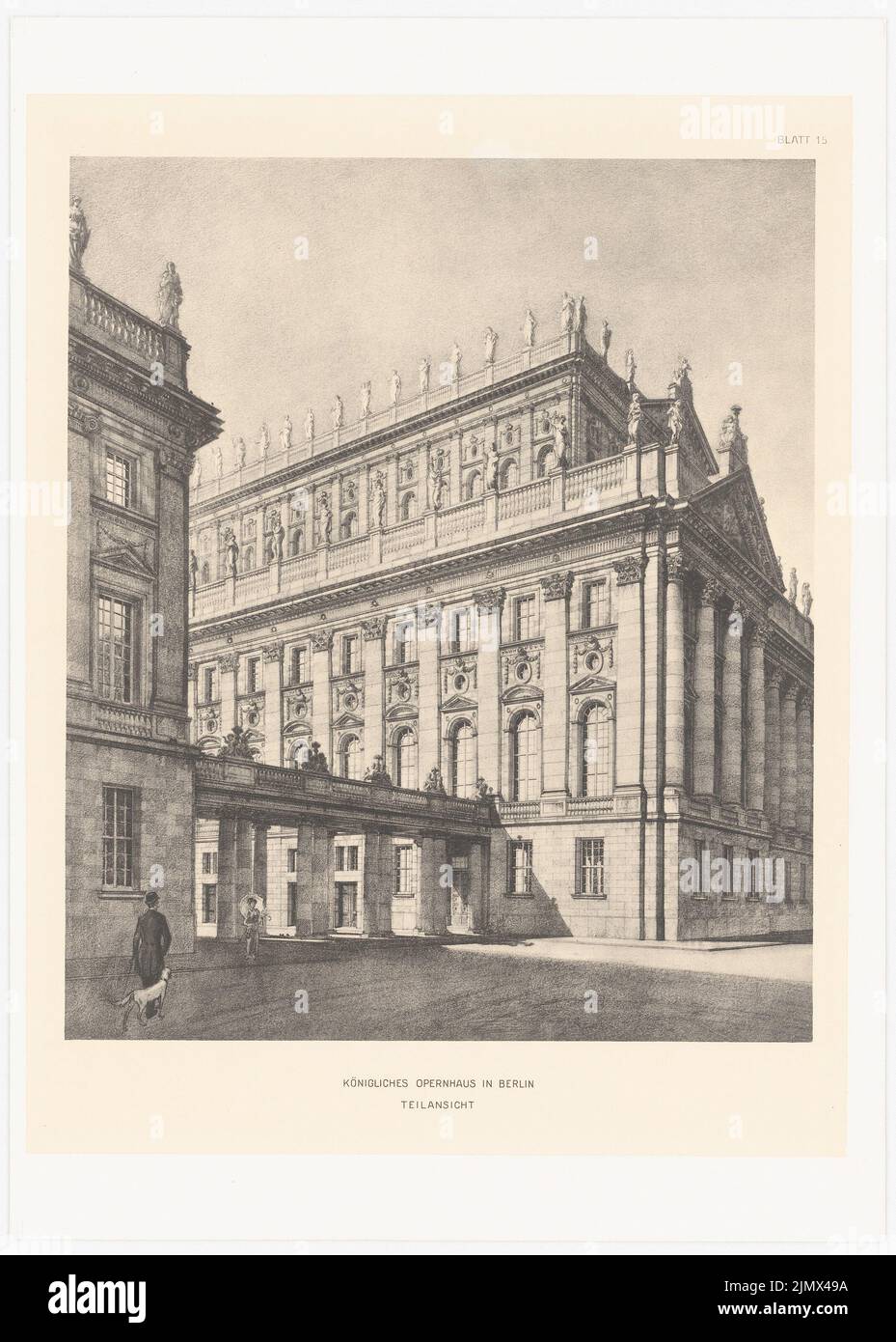 Hoffmann Ludwig (1852-1932), Königliche Oper in Berlin-Tiergarten (1913-1914): Noch nicht aufgenommen. Material/Technologie N.N. Aufgenommen, 49,9 x 35,7 cm (inklusive Scan-Kanten) Hoffmann Ludwig (1852-1932): Königliche Oper, Berlin-Tiergarten Stockfoto