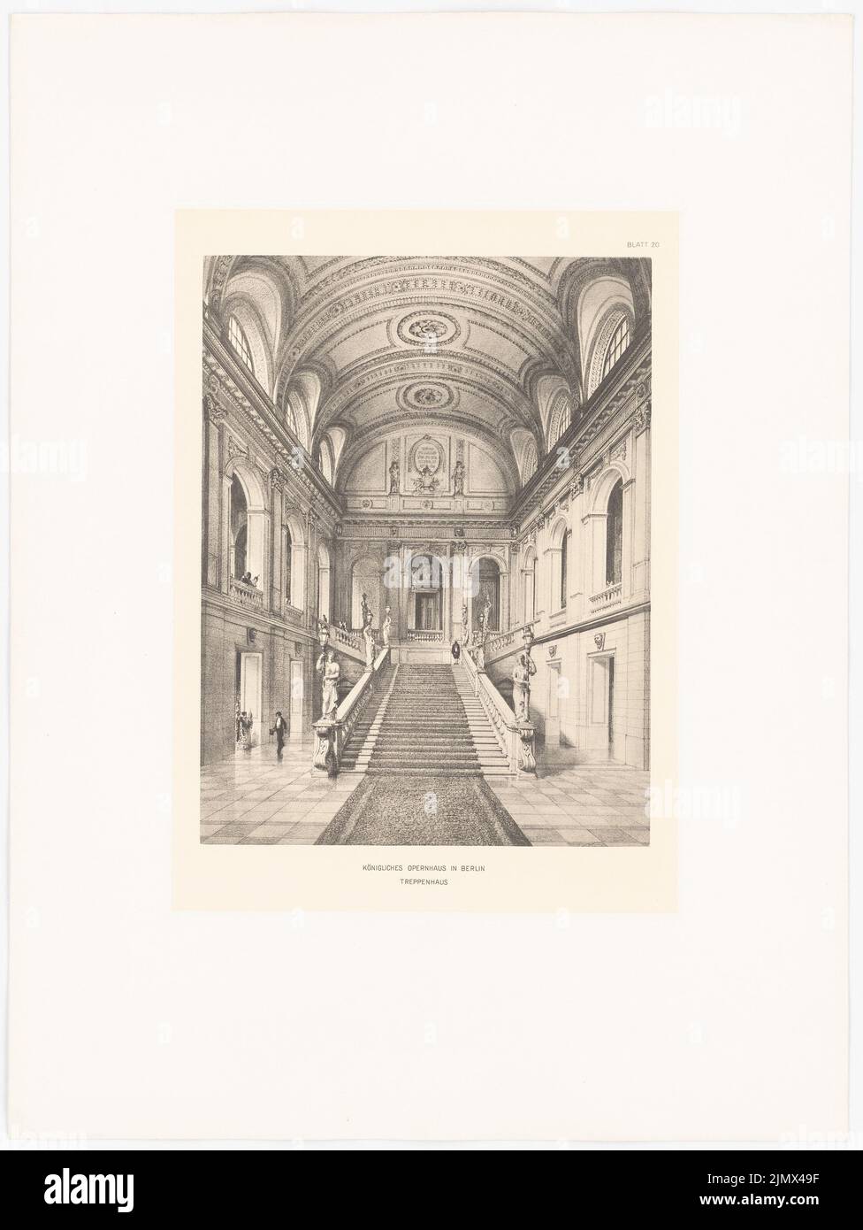 Hoffmann Ludwig (1852-1932), Königliche Oper in Berlin-Tiergarten (1913-1914): Noch nicht aufgenommen. Material/Technik N.N. aufgenommen, 71,2 x 53,5 cm (inklusive Scan-Kanten) Hoffmann Ludwig (1852-1932): Königliche Oper, Berlin-Tiergarten Stockfoto