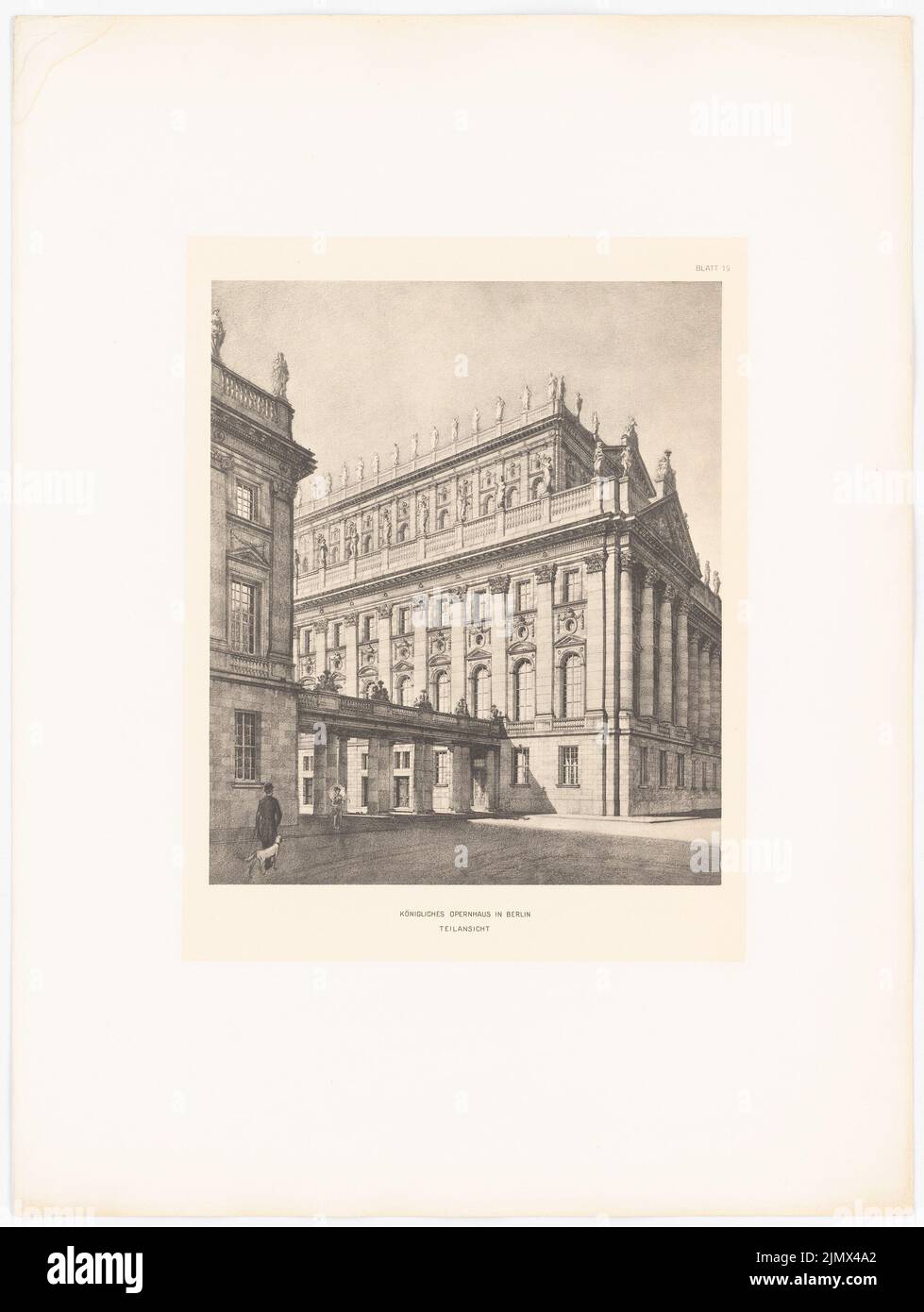 Hoffmann Ludwig (1852-1932), Königliche Oper in Berlin-Tiergarten (1913-1914): Noch nicht aufgenommen. Material/Technik N.N. aufgenommen, 71,3 x 53,7 cm (inklusive Scan-Kanten) Hoffmann Ludwig (1852-1932): Königliche Oper, Berlin-Tiergarten Stockfoto