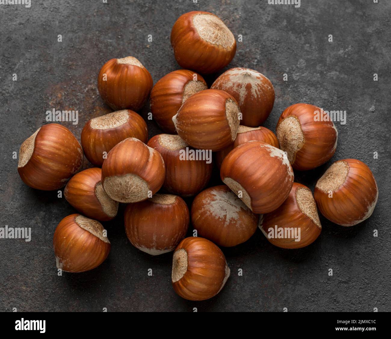 Nahaufnahme Ansicht NUTS Konzept Anordnung Stockfoto