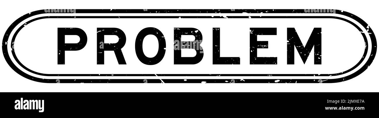 Grunge schwarz Problem Wort Gummi Siegel Stempel auf weißem Hintergrund Stock Vektor