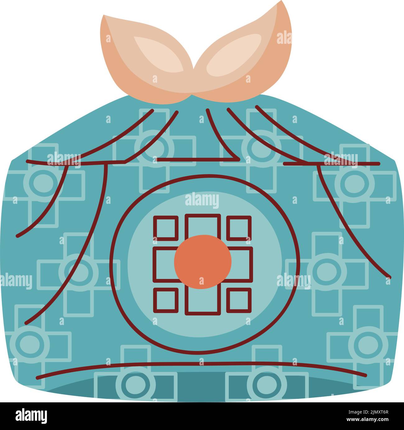 chuseok Geschenkpaket Symbol isoliert Stock Vektor