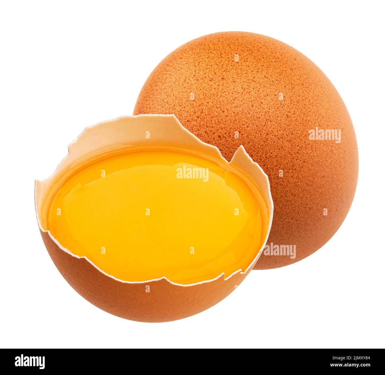 Ei isoliert auf weißem Hintergrund Stockfoto