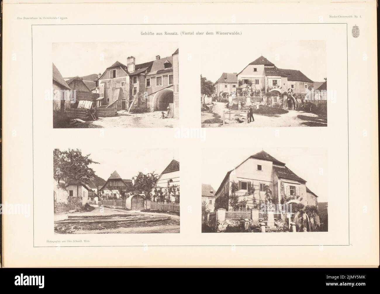 N.N., Gehöft in Roset Set. (Aus: Bauernhaus in Österreich-Ungarn, Aufl. Druck auf Papier, 33,7 x 47,8 cm (inkl. Scankanten) Stockfoto