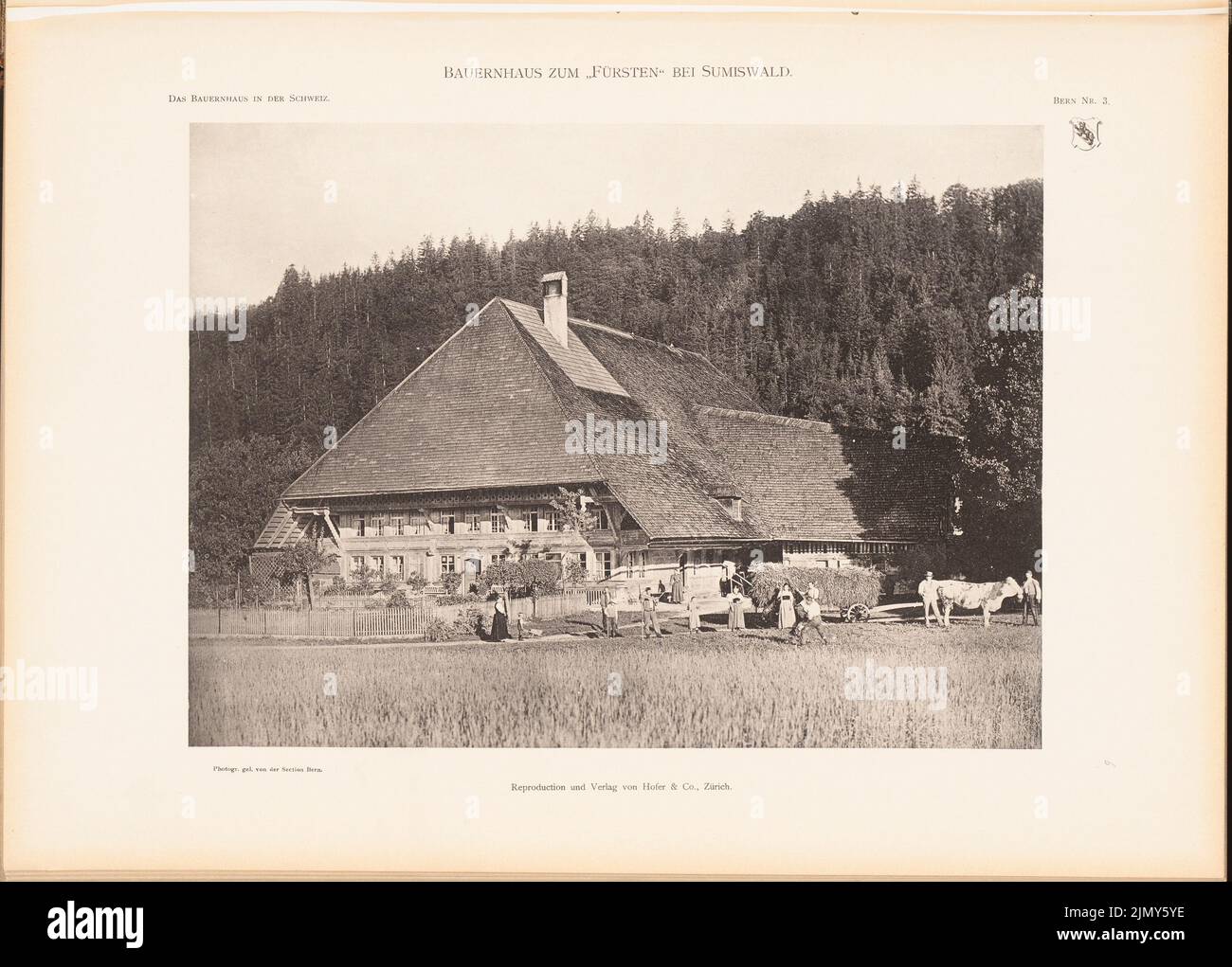 N.N., Bauernhaus zum Prince, Sumiswald. (Aus: Bauernhof in der Schweiz, Aufl. Druck auf Papier, 33,8 x 47,3 cm (inkl. Scankanten) Stockfoto