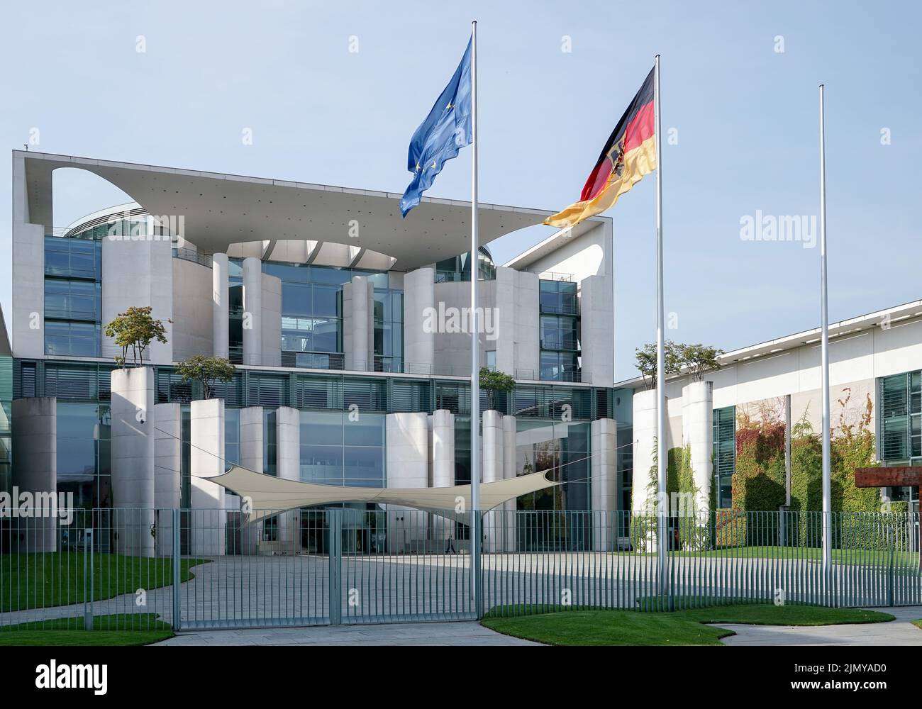 Berlin, Deutschland, 2014. Das Bundeskanzleramt baut die Residenz der deutschen Bundeskanzlerin Angela Merkel in Berlin Stockfoto