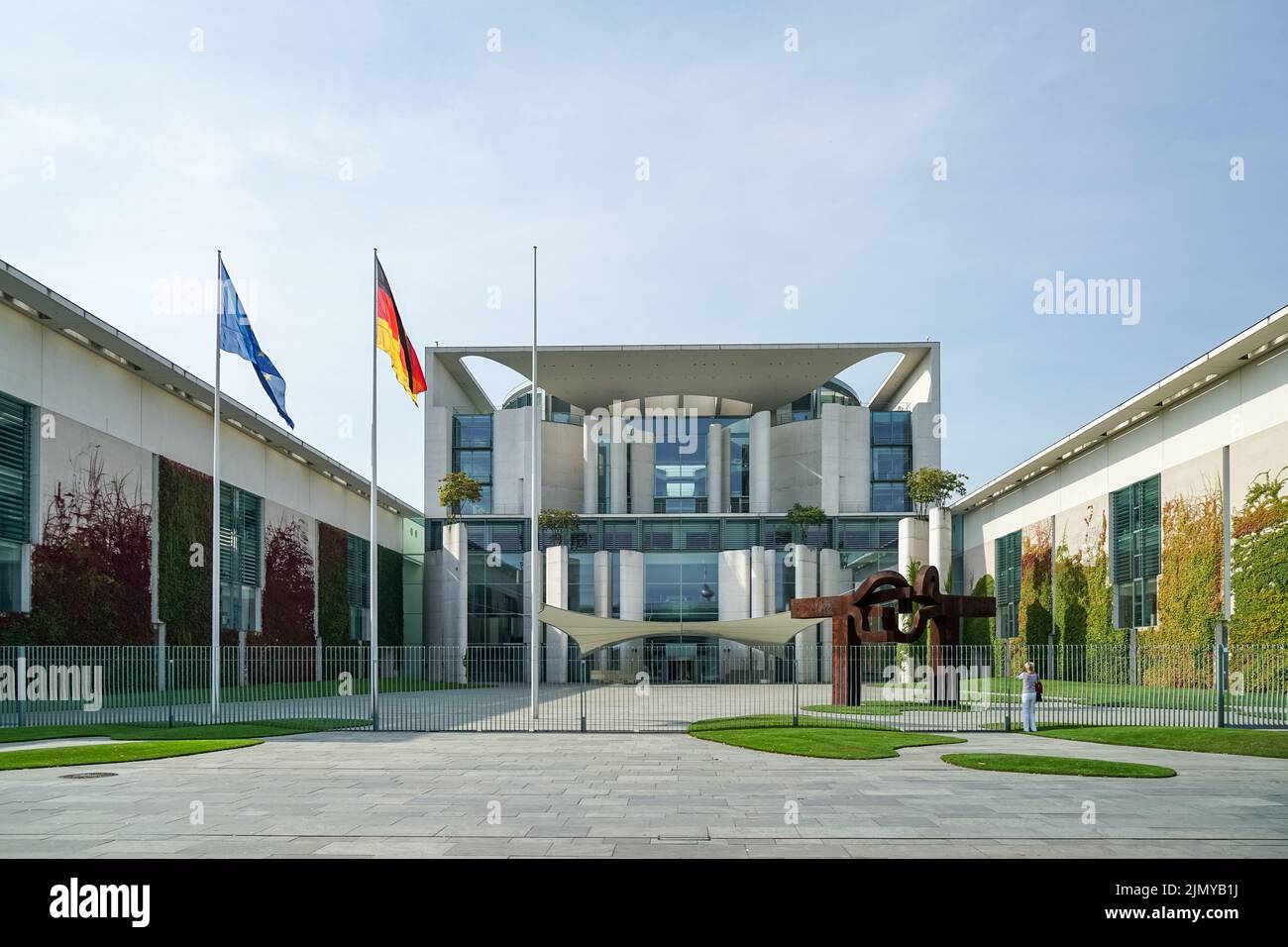 Berlin, Deutschland, 2014. Das Bundeskanzleramt Gebäude Residenz der deutschen Bundeskanzlerin Angela Merkel in Berlin Stockfoto