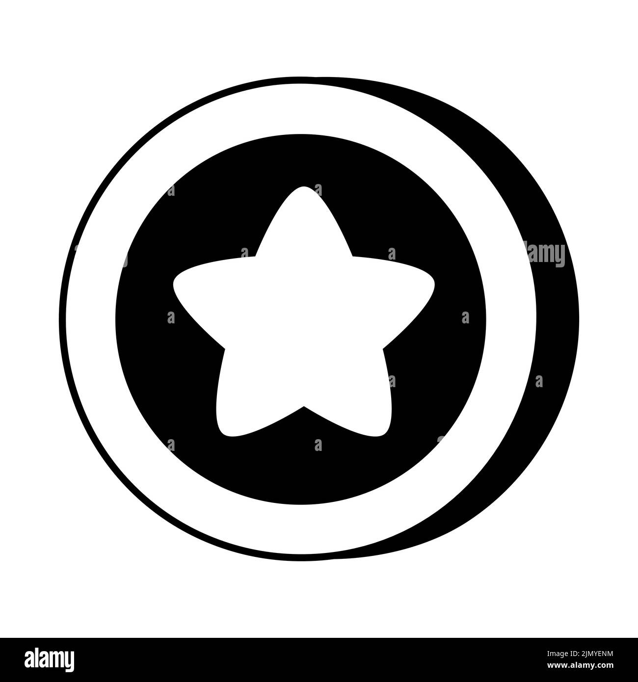 Icon Star Maschinenform. Glücksspielsymbol, Objekt. Vektorgrafik Stock Vektor