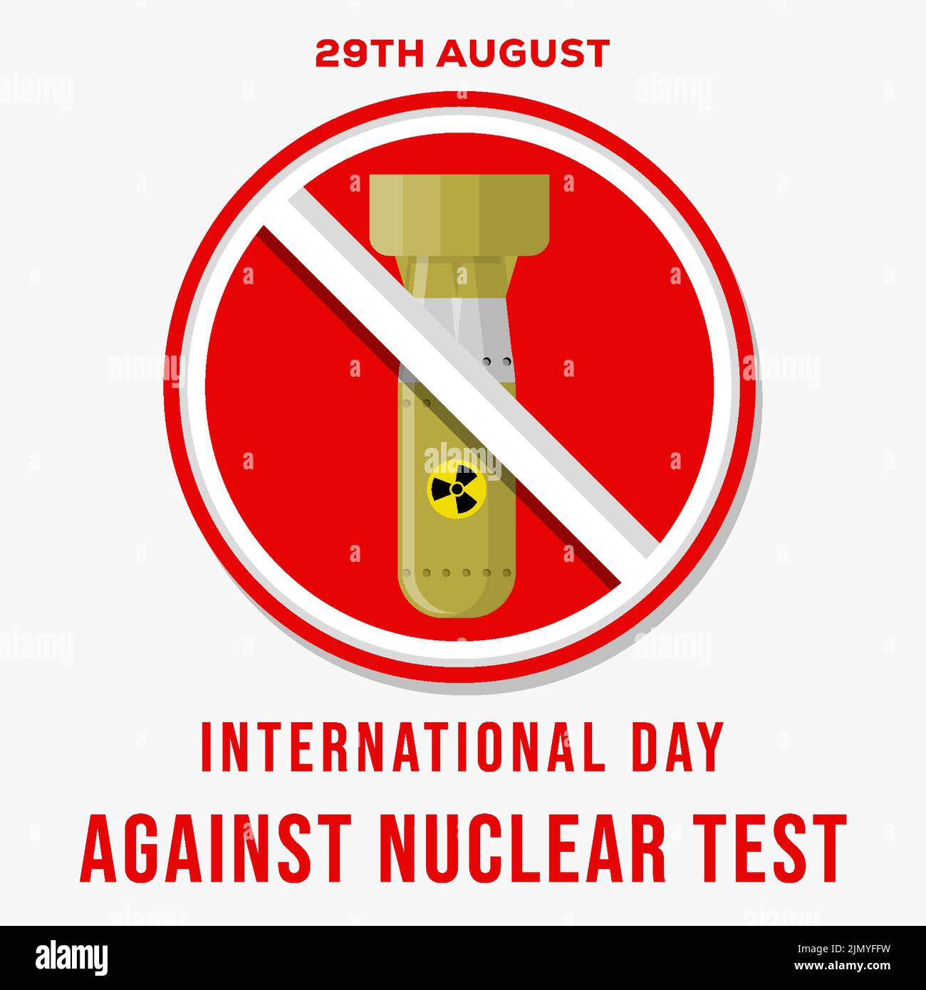 Internationaler Tag gegen Atomtest Illustration Stock Vektor
