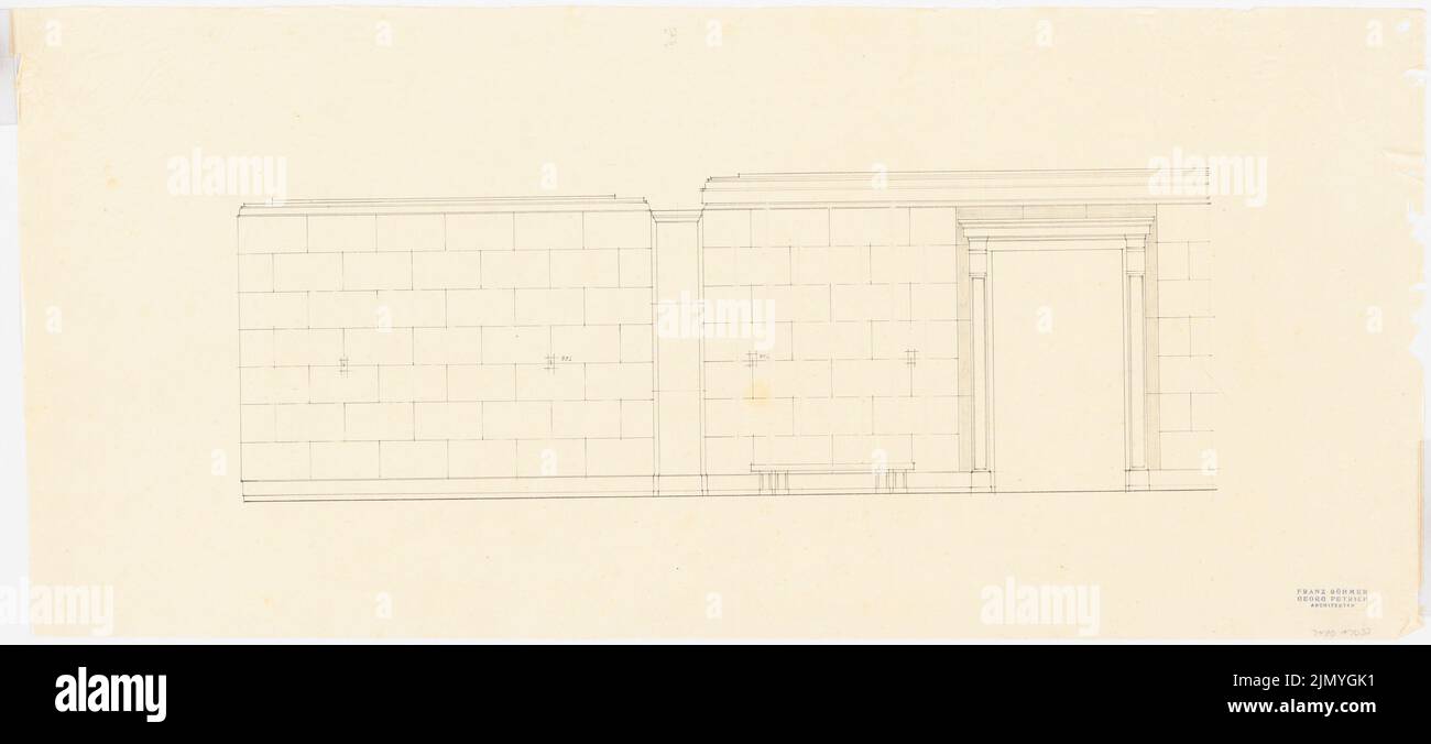 Böhmer Franz (1907-1943), offizielle Wohnung des Reichsaußenministers Joachim von Ribbentrop in Berlin-Mitte (1941-1941): Wandansicht. Bleistift auf Transparent, 46 x 101,9 cm (einschließlich Scankanten) Stockfoto