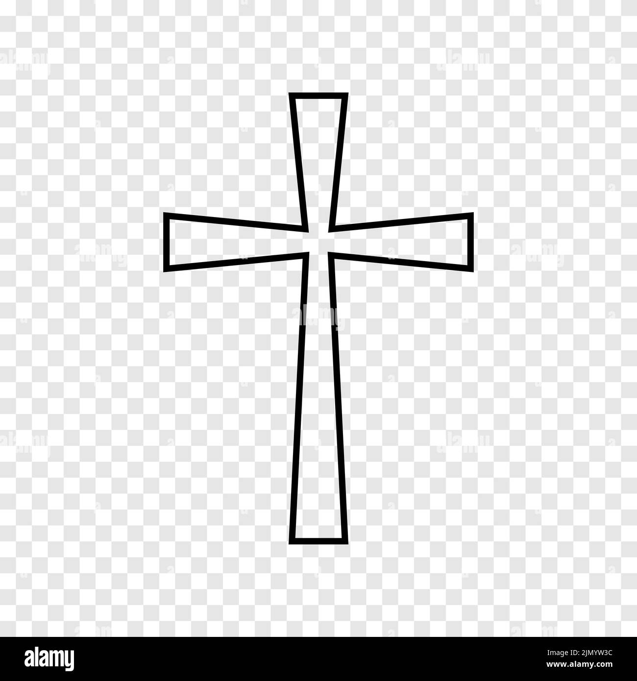 Christian Cross Icon einfaches Design Stock Vektor