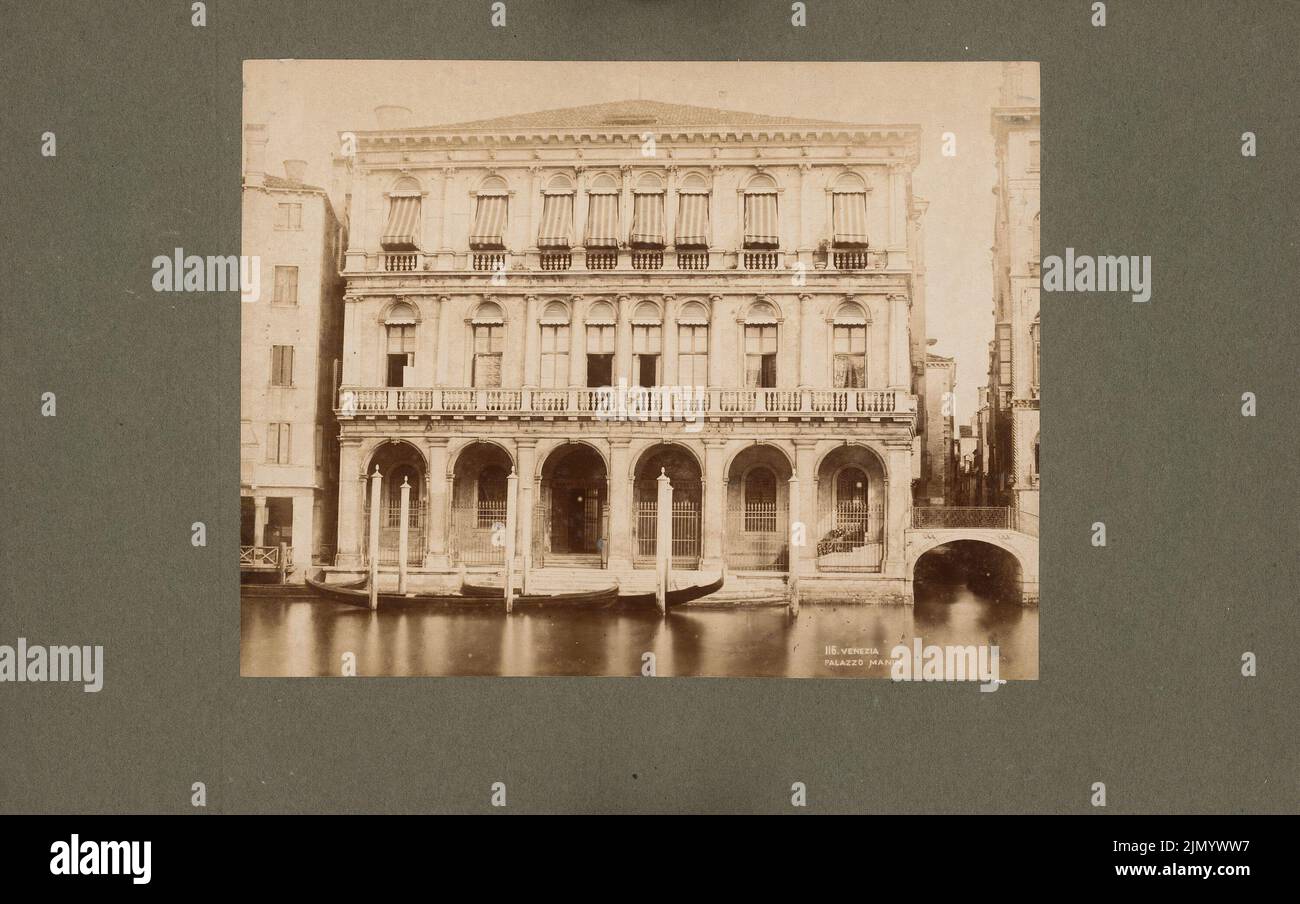 Sansovino Jacopo (1486-1570), Palazzo Dolfin Manin, Venedig (ohne DAT.): Blick auf die Palazzoflassade (1538) zum Kanal. Foto, 24,2 x 38,7 cm (einschließlich Scankanten) Stockfoto