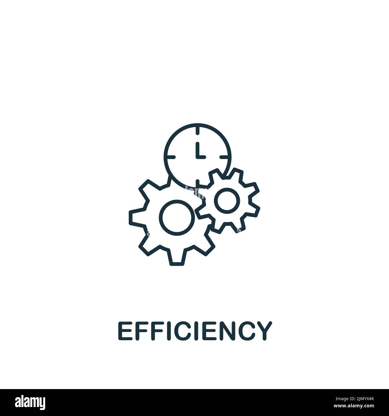 Effizienzsymbol. Monochromes, einfaches Symbol für Vorlagen, Webdesign und Infografiken Stock Vektor