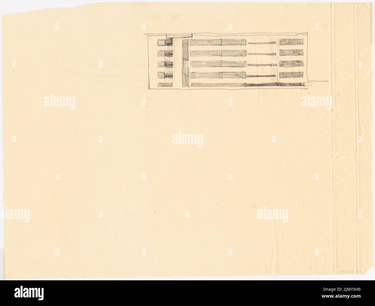 Böhmer Franz (1907-1943), Krankenhaus (1925-1925): Ansicht. Bleistift auf Transparent, 54,6 x 73,1 cm (einschließlich Scankanten) Stockfoto