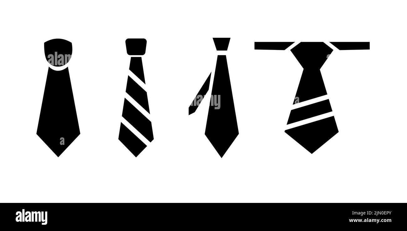Vektor Krawatte schwarze Symbole. Symbol für Krawatte Stock Vektor