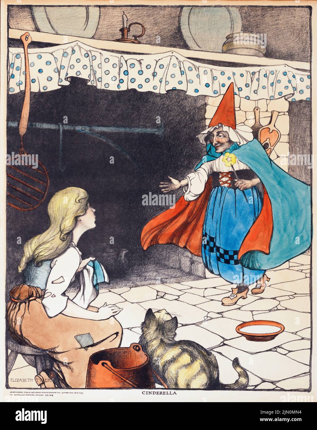 Cinderella (1918) Illustration von Elizabeth Tyler Wolcott Stockfoto
