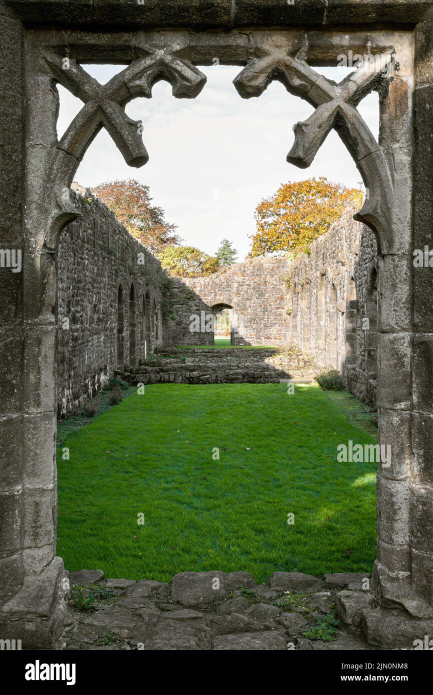 Ruinen der Zisterzienserabtei aus dem 14. Jahrhundert. Frühere Heimat von Liverpool Monks Stockfoto