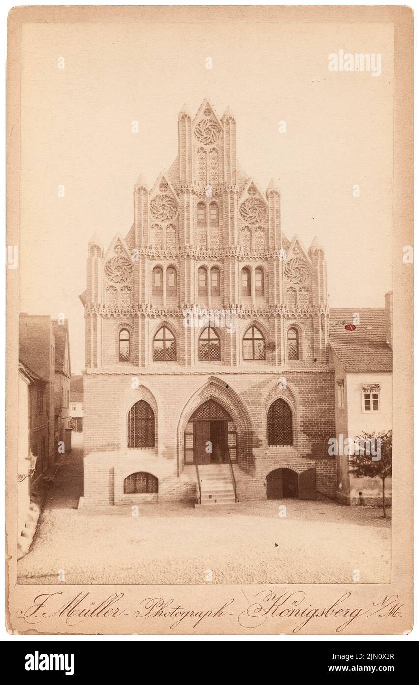 Müller (Fotograf), Rathaus in Königsberg/Neumark (ohne Datum): Ansicht. Foto, 16,8 x 11 cm (inklusive Scan-Kanten) Müller (Fotograf) : Rathaus in Königsberg/Neumark (ohne DAT.) Stockfoto