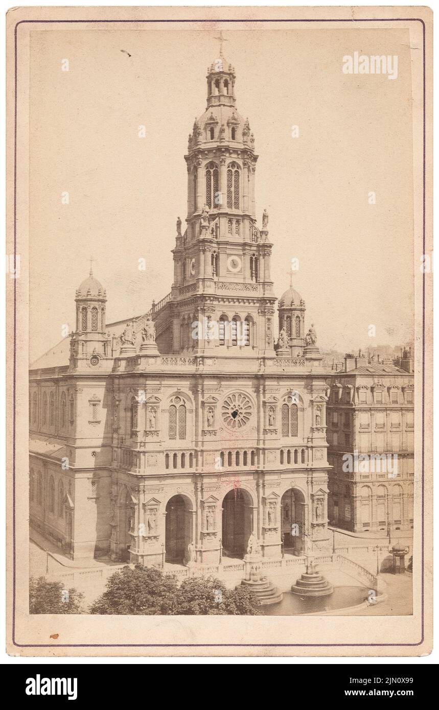 Unbekannter Fotograf, st. Trinité in Paris (ohne dat.): Aussicht. Foto, 16,7 x 11 cm (einschließlich Scankanten) unbekannt. Fotograf : Ste. Trinité in Paris (ohne DAT.) Stockfoto
