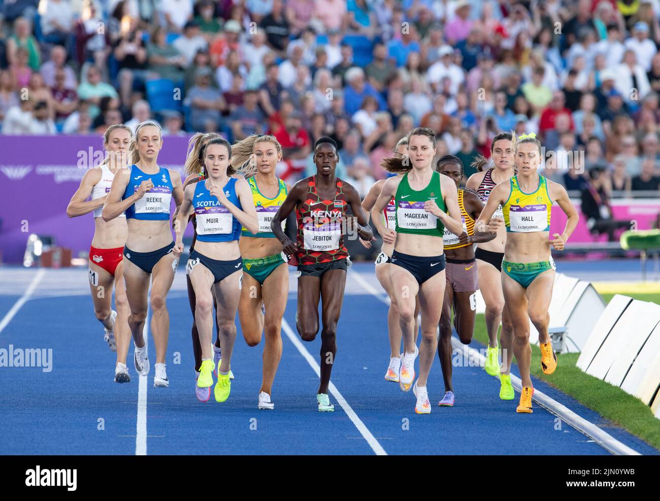 Das Finale der Frauen 1500m bei den Commonwealth Games im Alexander Stadium, Birmingham, England, am 7.. August 2022. Stockfoto