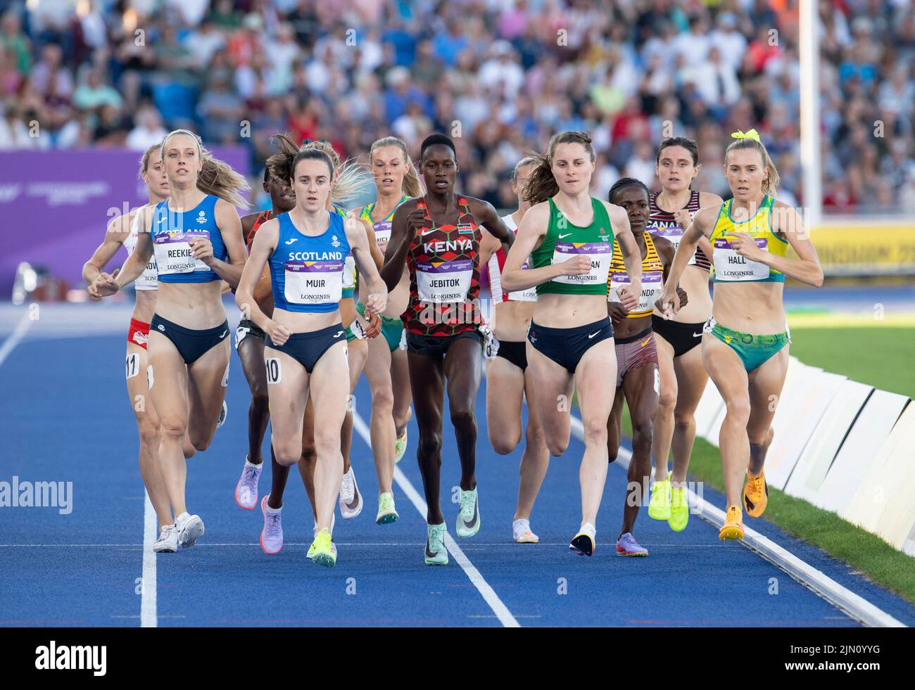 Das Finale der Frauen 1500m bei den Commonwealth Games im Alexander Stadium, Birmingham, England, am 7.. August 2022. Stockfoto