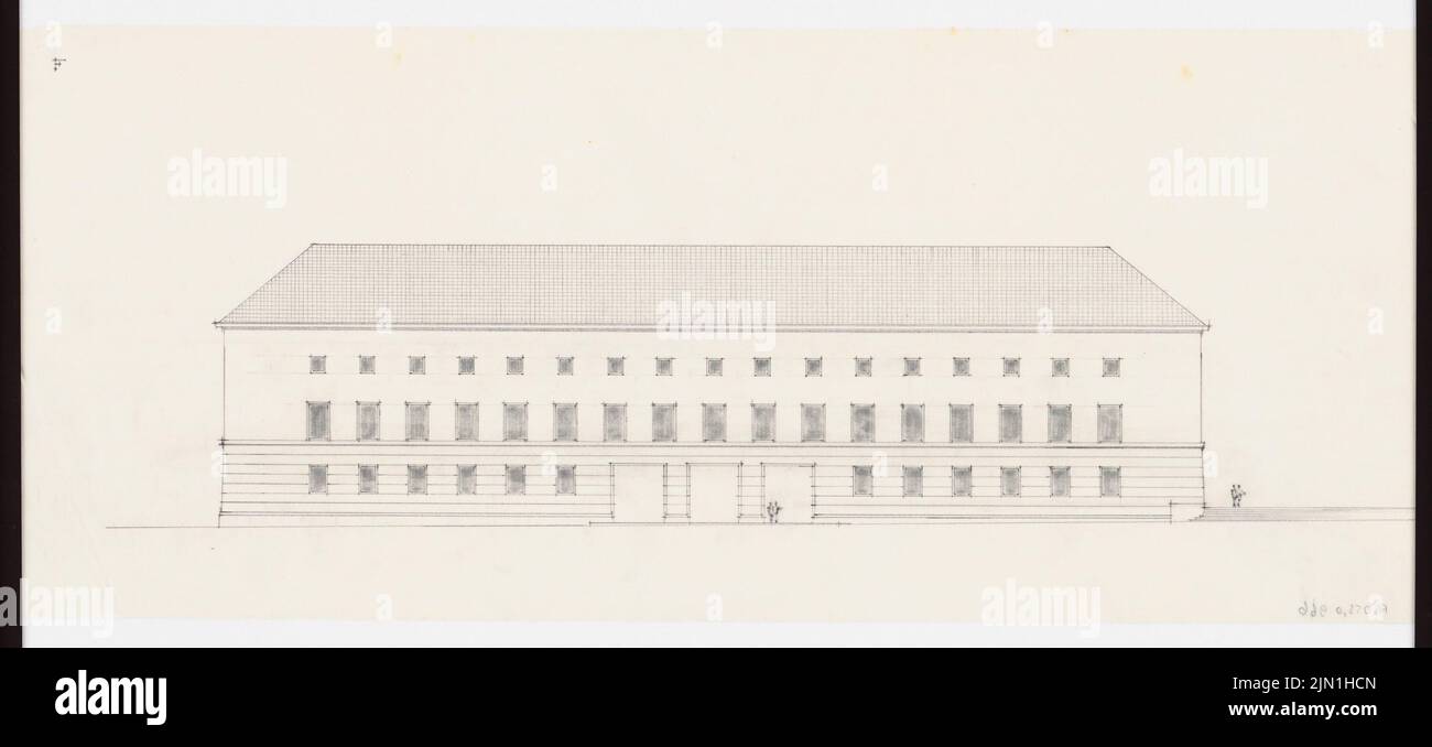 Böhmer Franz (1907-1943), Schloss Posen, Posen (1939-1943): Planinhalt N.N. entdeckt. Material/Technik N.N. aufgenommen, 28,1 x 62,2 cm (inklusive Scankanten) Böhmer & Petrich : Schloss Posen, Posen. Erweiterndungsbau Stockfoto