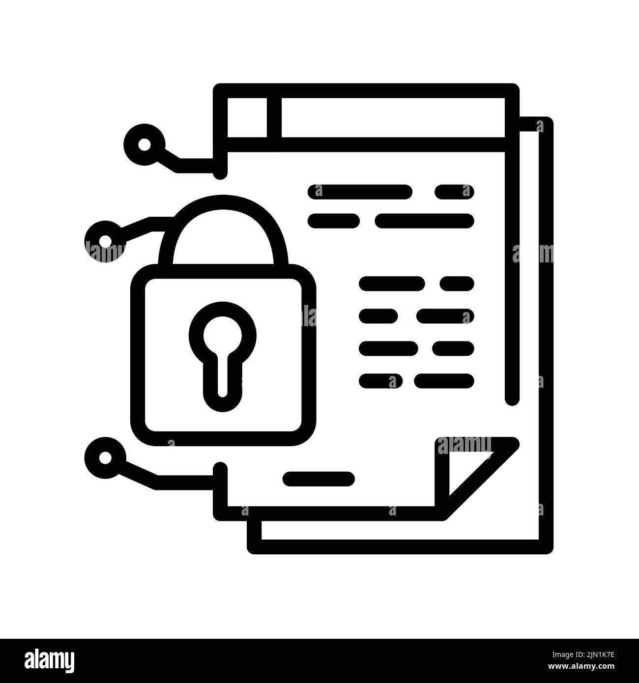 Smart Contract – Symbol mit schwarzer Linie. Virtuelles Geld. Piktogramm für Webseite. Stock Vektor