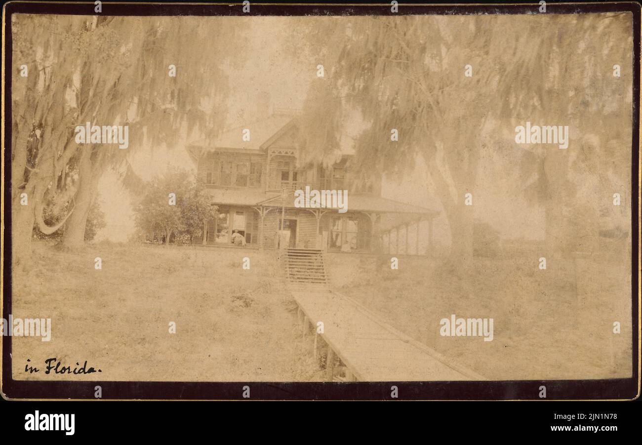 N.N., Villa, Florida (ohne Dat.): Aussicht. Foto auf Karton, 12,6 x 20,1 cm (einschließlich Scankanten) N.N. : Villa, Florida Stockfoto