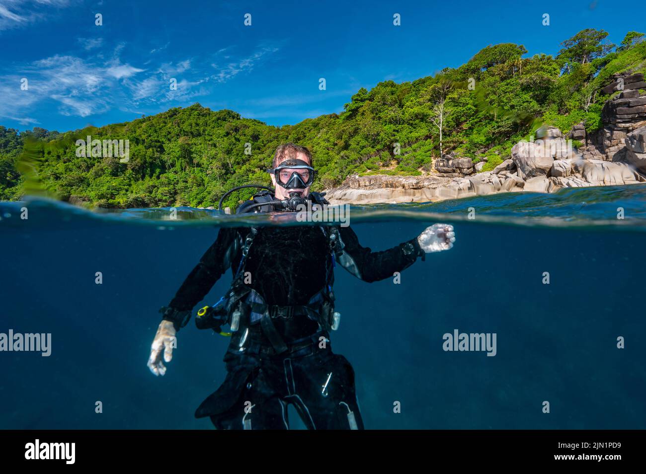die unterwasserwelt der Andamanensee liegt in den tropischen Gewässern der andamanensee Stockfoto