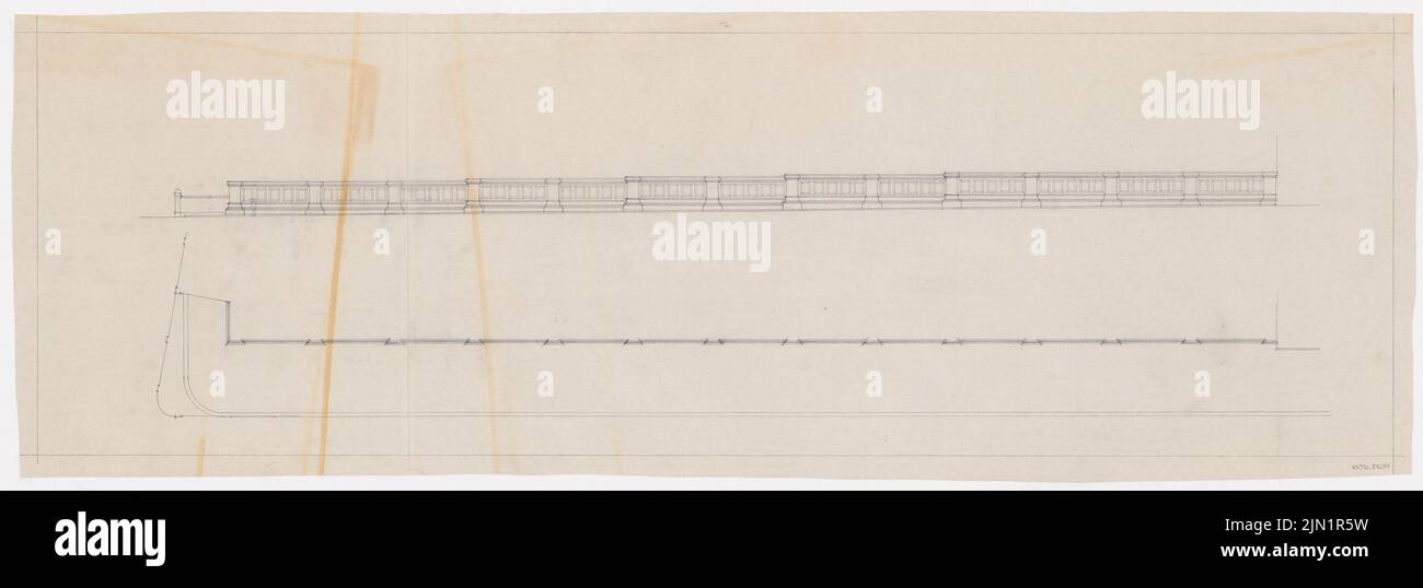 Böhmer Franz (1907-1943), Schloss Posen, Posen (1939-1943): Planinhalt N.N. entdeckt. Material/Technik N.N. aufgenommen, 50,3 x 145,7 cm (inklusive Scankanten) Böhmer & Petrich : Schloss Posen, Posen. Umbau Stockfoto