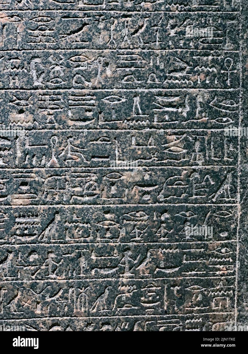 Detail der Hieroglyphen auf Stela im British Museum Stockfoto