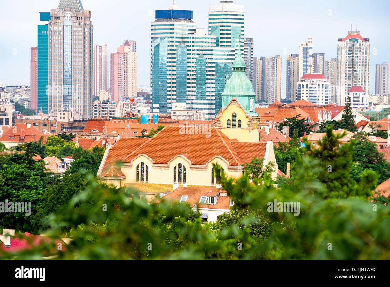 Christliche Kirche in Qingdao China Stockfoto