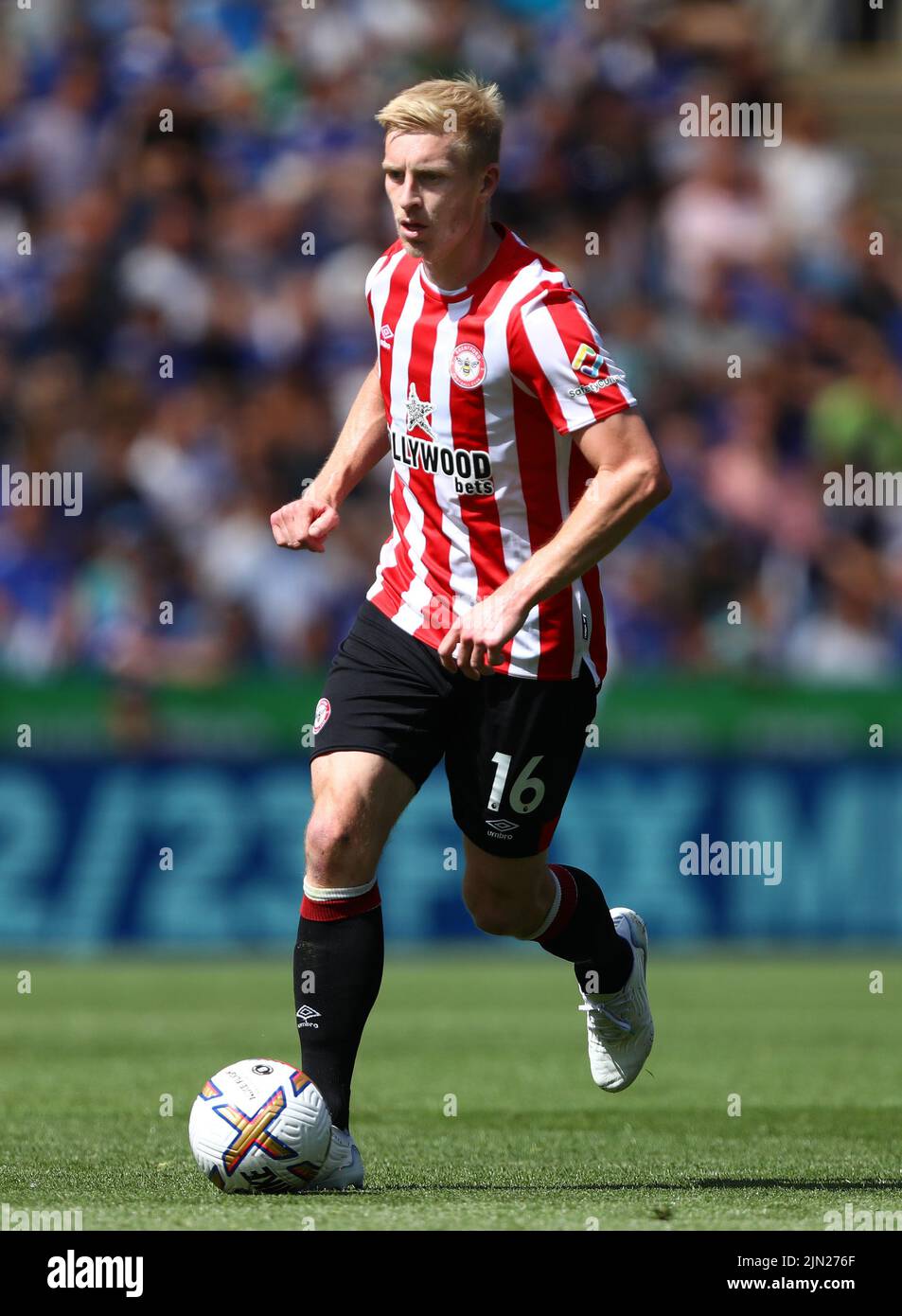 Ben Mee of Brentford - Leicester City / Brentford, Premier League, King Power Stadium, Leicester, Großbritannien - 7.. August 2022 nur zur redaktionellen Verwendung – es gelten DataCo-Einschränkungen Stockfoto