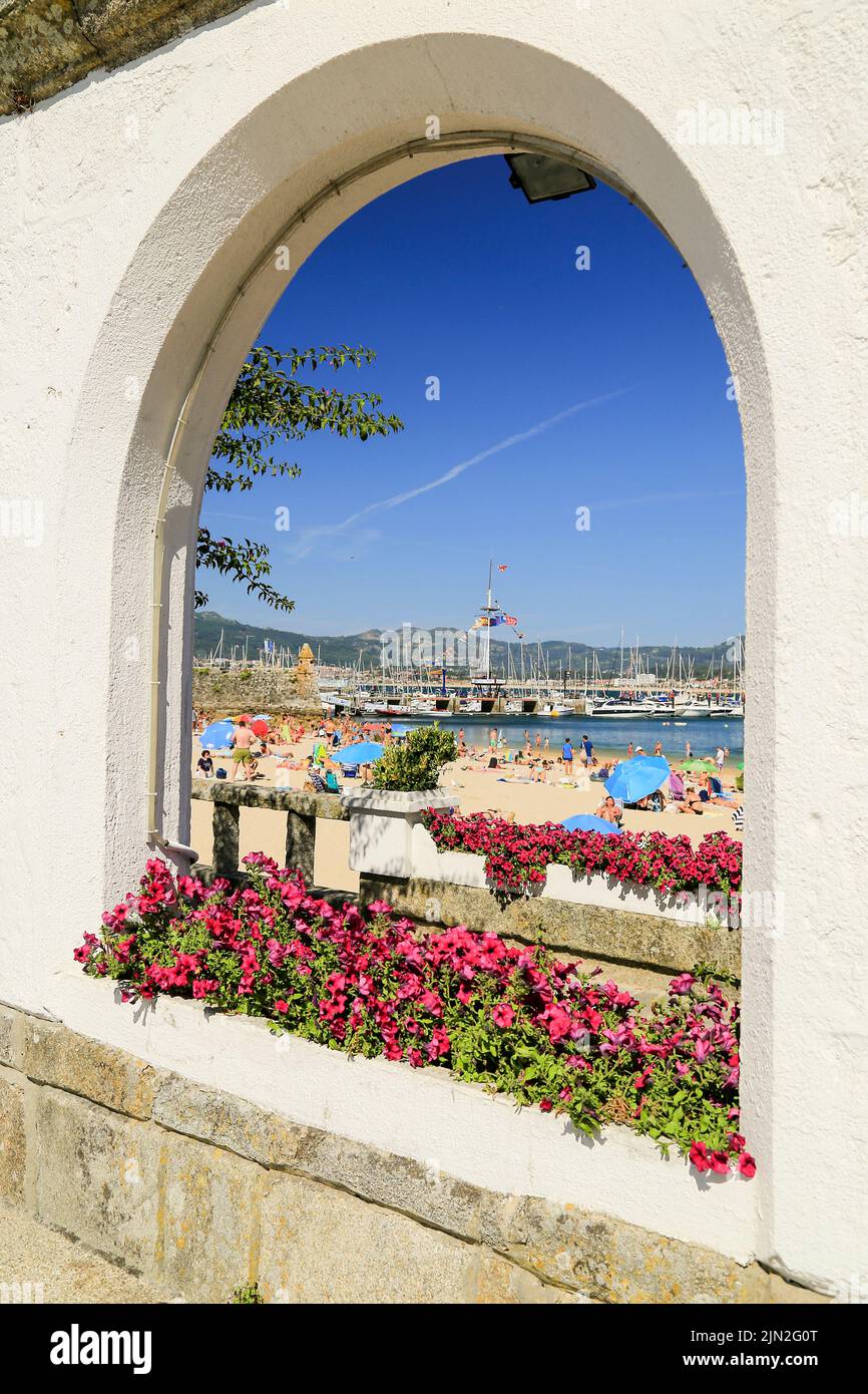 Baiona, Galicien, Spanien. Stockfoto