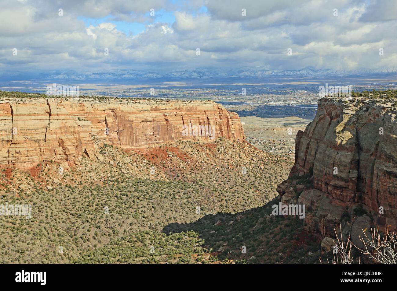 Blick auf das Grand Junction Valley, Colorado Stockfoto