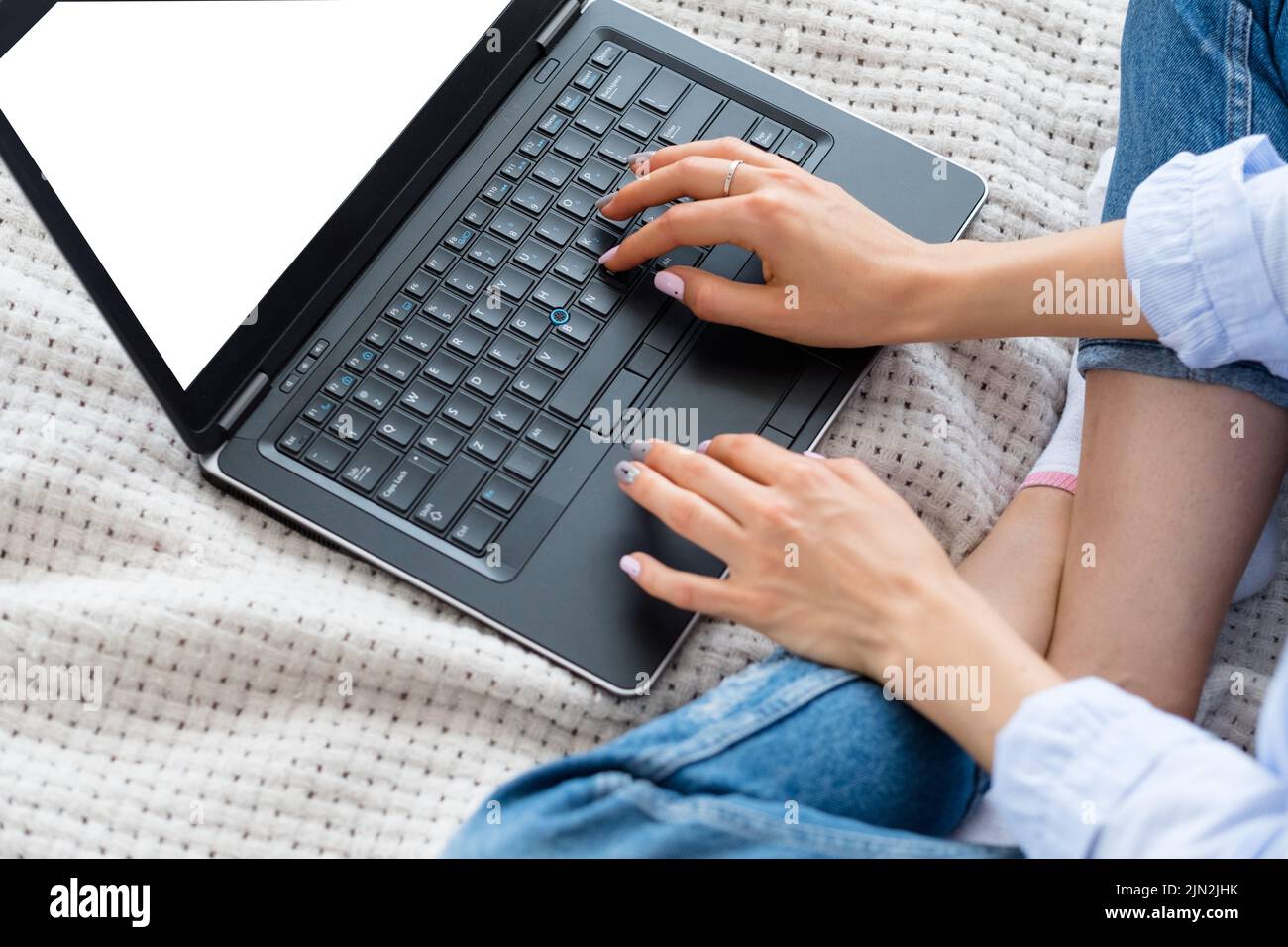 Blogger Laptop Social Media Influencer E-Business Stockfoto