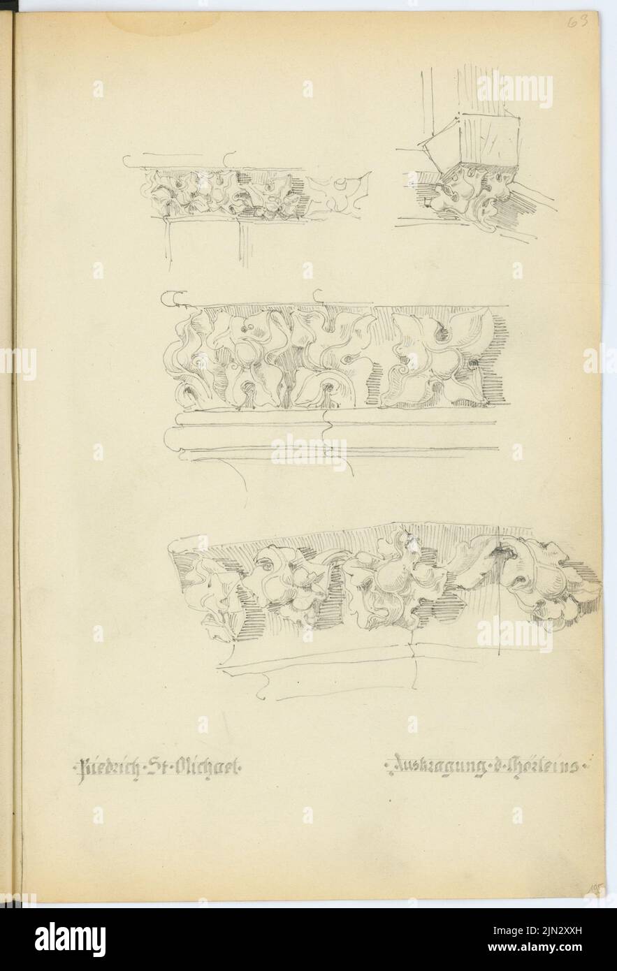 Stiehl Otto (1860-1940): Skizze und Fotoalbum 2: St. Michaelskapelle, Kiedrich Stockfoto