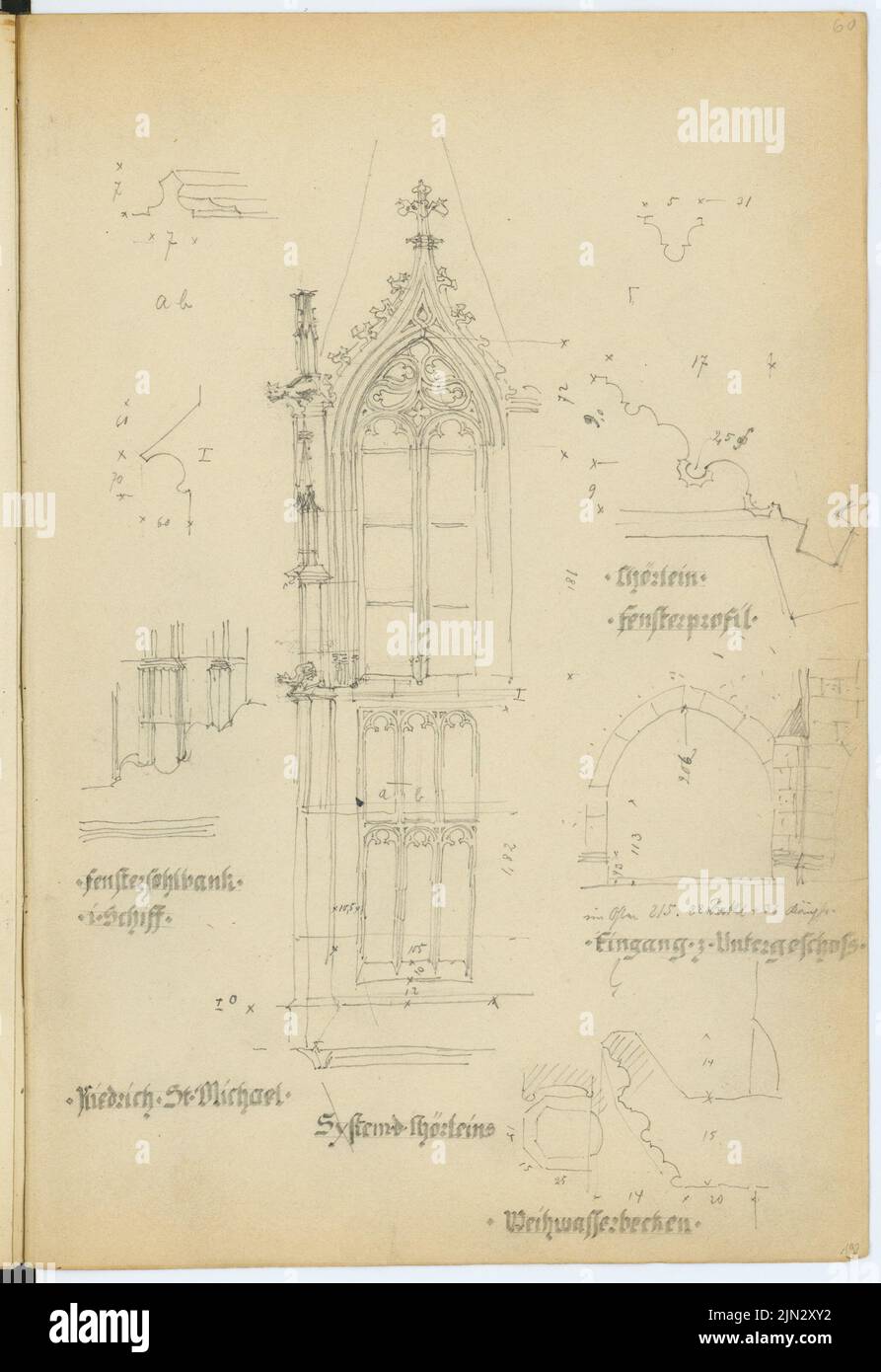 Stiehl Otto (1860-1940): Skizze und Fotoalbum 2: St. Michaelskapelle, Kiedrich Stockfoto
