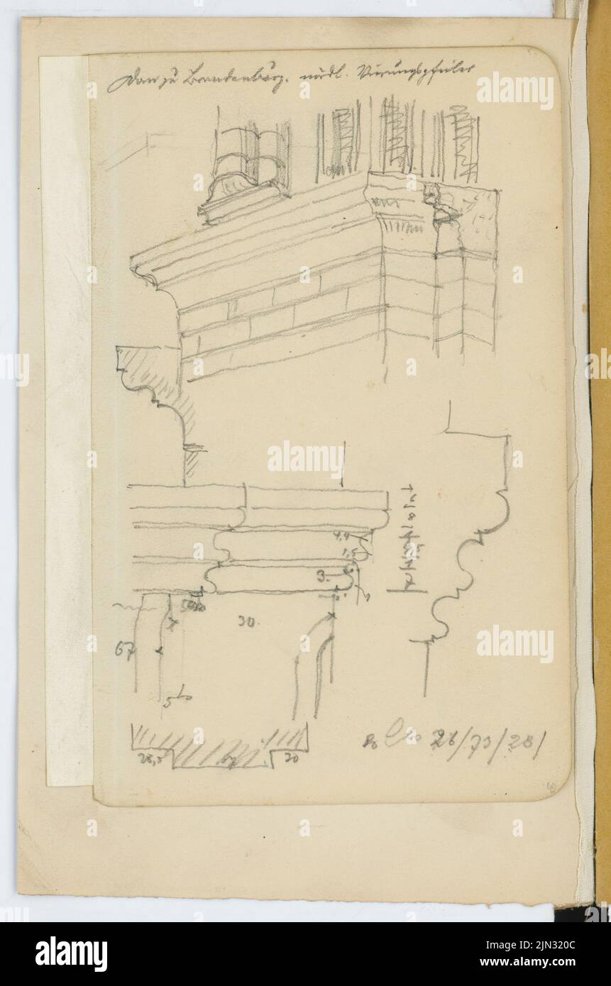 Stiehl Otto (1860-1940): Skizze und Fotoalbum 12: Dom St. Peter und Paul, Brandenburg/Havel Stockfoto