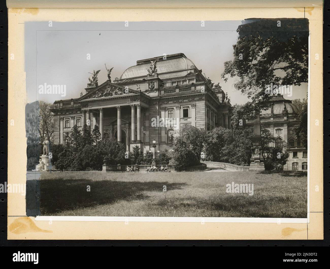 Königliches Hoftheater, Wiesbaden: Blick aus dem Süden Stockfoto